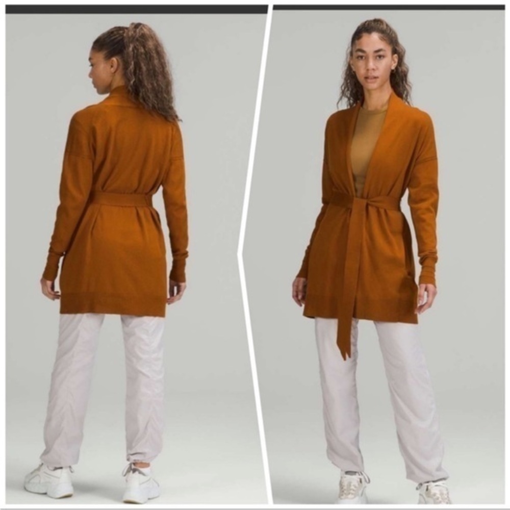 Lululemon Cotton-Cashmere Knit Wrap - Butternut Brown Size 6 NWT